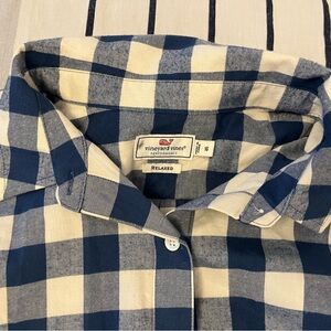 Vineyard Vines Blue and White Checkered Shirt